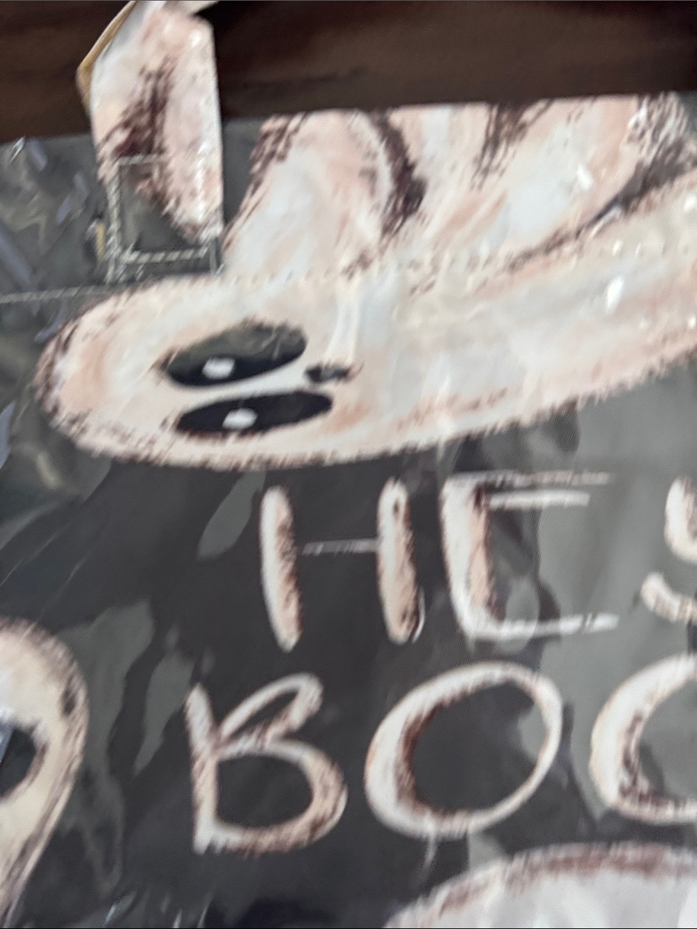 NWOT Halloween Ghost Print Tote Bag PVC  Hey Boo! - Picture 2 of 8